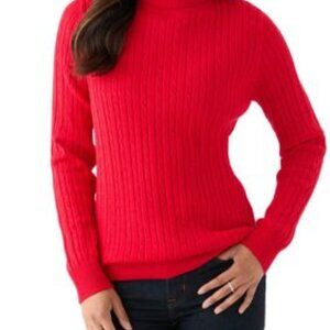 NWT KIM ROGER woman's cable knit turtleneck sweater